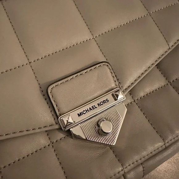 Michael Kors Gray Quilted Shoulder Bag - Picture 3 of 4